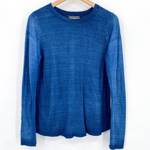 Anthropologie Cloth & Stone Split Back Cotton Washed Long Sleeve Tee Size XS - Picture 1 of 6